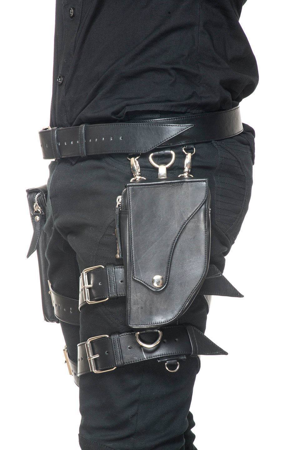 Leather leg holster, Festival thigh bag